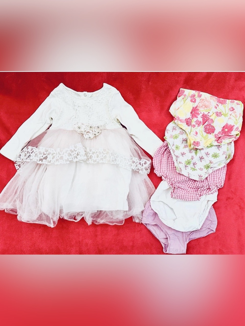 Lot Of Girl Clothes Cute Dress & Underwear Size 18 Month Excellent Condition
